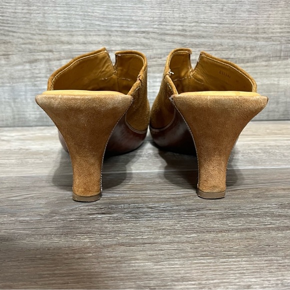COLE HAAN Womens Leather Suede Mule Clog Kitten Heel Slip on Shoe Size 9 - Picture 6 of 9